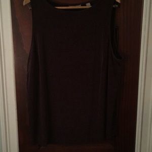 Brown Sleeveless Top